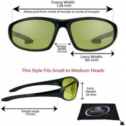 Wrap Bifocal Sunglass Readers ANSI Z87 Safety Grey Clear Yellow HD Outdoor - Yellow - C518DT8I6TO $16.96