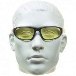 Wrap Bifocal Sunglass Readers ANSI Z87 Safety Grey Clear Yellow HD Outdoor - Yellow - C518DT8I6TO $16.96