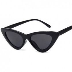 Cat Eye Fashion Sunglasses Vintage Triangular Glasses - Red Red - C2199D5COOA $20.13