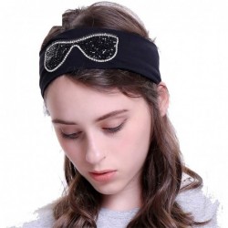 Wrap Sunglasses Headb s Elastic Stretch Headb Rhinestones Hair B - Black Blue - CI18T94D0E8 $25.38