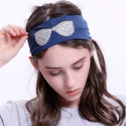 Wrap Sunglasses Headb s Elastic Stretch Headb Rhinestones Hair B - Black Blue - CI18T94D0E8 $25.38