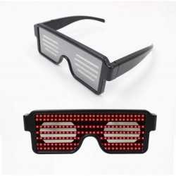 Square Glasses Rechargeable Animation Halloween Christmas - Led-red - C518KNW2ZE5 $11.68