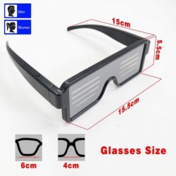 Square Glasses Rechargeable Animation Halloween Christmas - Led-red - C518KNW2ZE5 $11.68