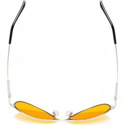 Aviator Better Sleep Eyeglasses Blue Light Blocking Memory Frame Men Women - Silver - C618Q0XCOCG $30.09