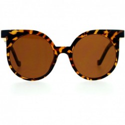 Cat Eye Womens Trendy Runway 80's Thick Plastic Cat Eye Sunglasses - Tortoise Brown - CQ120IUQSYP $12.51