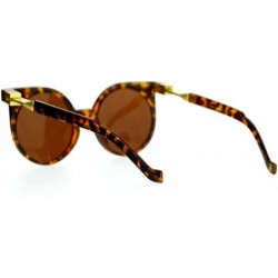 Cat Eye Womens Trendy Runway 80's Thick Plastic Cat Eye Sunglasses - Tortoise Brown - CQ120IUQSYP $12.51
