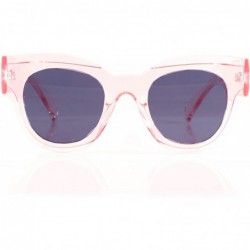Cat Eye Oversize Layered Bold Thick Frame Cat-Eye Sunglasses A264 - Pink Black - CP18OA4QY76 $12.66