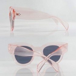 Cat Eye Oversize Layered Bold Thick Frame Cat-Eye Sunglasses A264 - Pink Black - CP18OA4QY76 $12.66