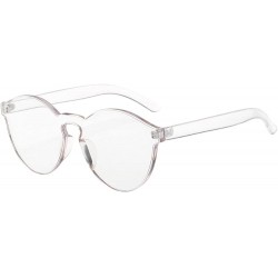 Cat Eye Sunglasses for Men Women Cat Eye Sunglasses Candy Color Sunglasses Retro Glasses Eyewear Integrated Sunglasses - CQ18...