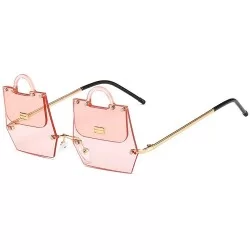 Square Handbag Sunglasses Luxury Glasses Eyewear - Pink - CY18TDQYM0N $24.03