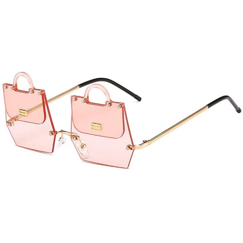 Square Handbag Sunglasses Luxury Glasses Eyewear - Pink - CY18TDQYM0N $12.33