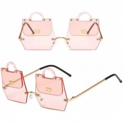 Square Handbag Sunglasses Luxury Glasses Eyewear - Pink - CY18TDQYM0N $12.33