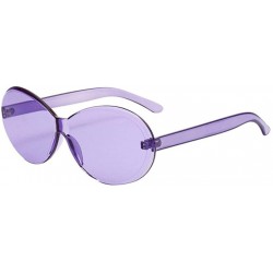 Rimless Summer Rimless Sunglasses Women Fashion Designer Transparent Sun Glasses Cool Color - Z - C0198G3TEQR $34.69