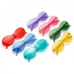 Rimless Summer Rimless Sunglasses Women Fashion Designer Transparent Sun Glasses Cool Color - Z - C0198G3TEQR $17.80