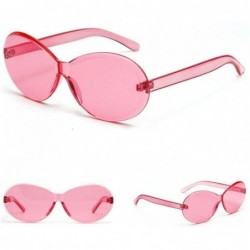 Rimless Summer Rimless Sunglasses Women Fashion Designer Transparent Sun Glasses Cool Color - Z - C0198G3TEQR $17.80