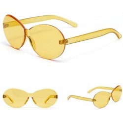 Rimless Summer Rimless Sunglasses Women Fashion Designer Transparent Sun Glasses Cool Color - Z - C0198G3TEQR $17.80