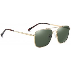 Square Square Polarized Sunglasses for Men Metal Frame Anti-Glare Driving Fishing Sun Glasses UV400 - C3g15 - CR199I449NH $16.36