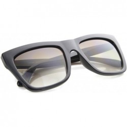 Oversized Bold Flat Top Tinted Lens Oversize Square Sunglasses 54mm - Black / Grey Gradient - CU12H0L9H7Z $12.66
