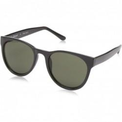 Round Clifton Round Sunglasses - Black - CS18NCLK352 $26.01