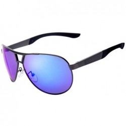 Sport Men Aviator Sunglasses Drive mirror sunglasses for women polarized uv protection - Blue - CW183ILNDO3 $19.30