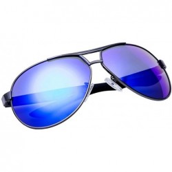 Sport Men Aviator Sunglasses Drive mirror sunglasses for women polarized uv protection - Blue - CW183ILNDO3 $10.41