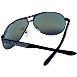 Sport Men Aviator Sunglasses Drive mirror sunglasses for women polarized uv protection - Blue - CW183ILNDO3 $10.41