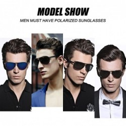 Sport Men Aviator Sunglasses Drive mirror sunglasses for women polarized uv protection - Blue - CW183ILNDO3 $10.41