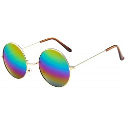 Round Women Men Round Sunglasses Classic Oversize JoplHippie Eyewear Unisex Circle Lens Sunglasses - F - C9195IGGW6T $13.39