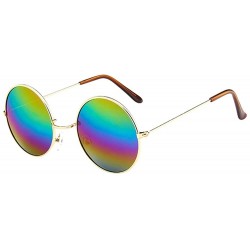 Round Women Men Round Sunglasses Classic Oversize JoplHippie Eyewear Unisex Circle Lens Sunglasses - F - C9195IGGW6T $5.56