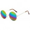 Round Women Men Round Sunglasses Classic Oversize JoplHippie Eyewear Unisex Circle Lens Sunglasses - F - C9195IGGW6T $14.09