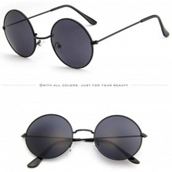 Oversized Women Men Vintage Casual Sun Glasses Unisex Driving Round Metal Frame Sunglasses Eyewear - H - CU18SQRA8S2 $8.93