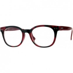 Rectangular Womens Flower Print Plastic Horn Rim Reading Glasses - Red Black - CZ18D94TN89 $23.26