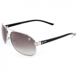 Aviator Mid Plastic Temple Classic Oval Aviator Sunglasses - Smoke Silver - CA190EQSKK6 $15.52