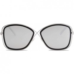 Oversized Polarized Oversized Womens Sunglasses Metal Frame Mirrored Lens QUEEN SJ1099 - CA18Q575I3R $31.10