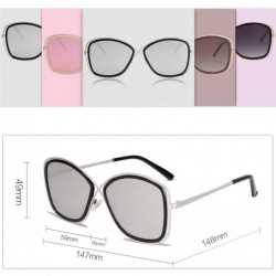 Oversized Polarized Oversized Womens Sunglasses Metal Frame Mirrored Lens QUEEN SJ1099 - CA18Q575I3R $14.73