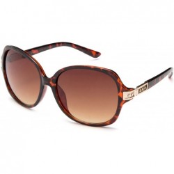 Butterfly Lambo Oversized Sunglasses Protection Rhinestones - Tortoise - CP17YQTAW32 $18.38
