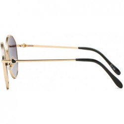 Sport Sunglasses Polarized Roundness Protection - Gold/Grey - CJ199AYT94R $31.09