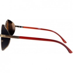 Round Mens Steam Punk Side Visor Circle Lens Vintage Goggle Style Sunglasses - Brown Copper - CC11AL28L3B $14.57