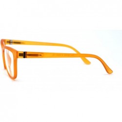 Rectangular Womens Horn Rim Rectangular Bi-focal Reading Glasses - Orange - CT193XORELC $10.59