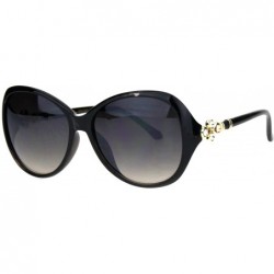Butterfly Womens Designer Style Sunglasses Pretty Rhinestone Fashion UV 400 - Black Tortoise - C518OOAK2XE $21.76
