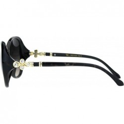 Butterfly Womens Designer Style Sunglasses Pretty Rhinestone Fashion UV 400 - Black Tortoise - C518OOAK2XE $13.85