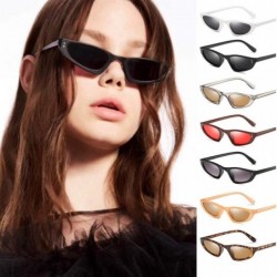 Oval UV Protection Sunglasses for Women Men Full rim frame Cat-Eye Shaped Acrylic Lens Plastic Frame Sunglass - B - CA1902YLK...