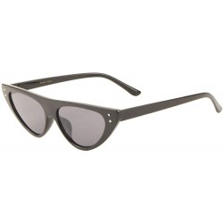 Cat Eye Flat Top Cat Eye Two Dot Cat Eye Sunglasses - Black - CJ1985YO4D4 $27.44