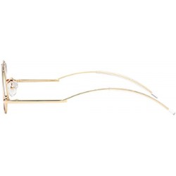 Goggle Vintage Fashion Sunglasses Small Metal Frame Vintage Sunglasses - Gold Transparency - CE18EH4GWR0 $8.67