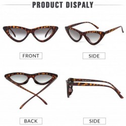 Cat Eye Retro Clout Goggles Vintage Cat Eye Sunglasses Women Glasses Kurt Cobain Trendy Narrow Plastic Frame - C718Q7L09XL $9.47