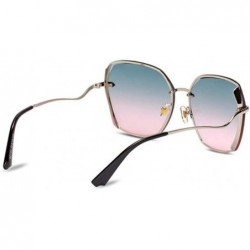 Aviator Classic fashion frameless sunglasses- metal frameless classic aviator glasses - D - CU18SCZ27CD $51.36