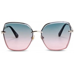 Aviator Classic fashion frameless sunglasses- metal frameless classic aviator glasses - D - CU18SCZ27CD $51.36