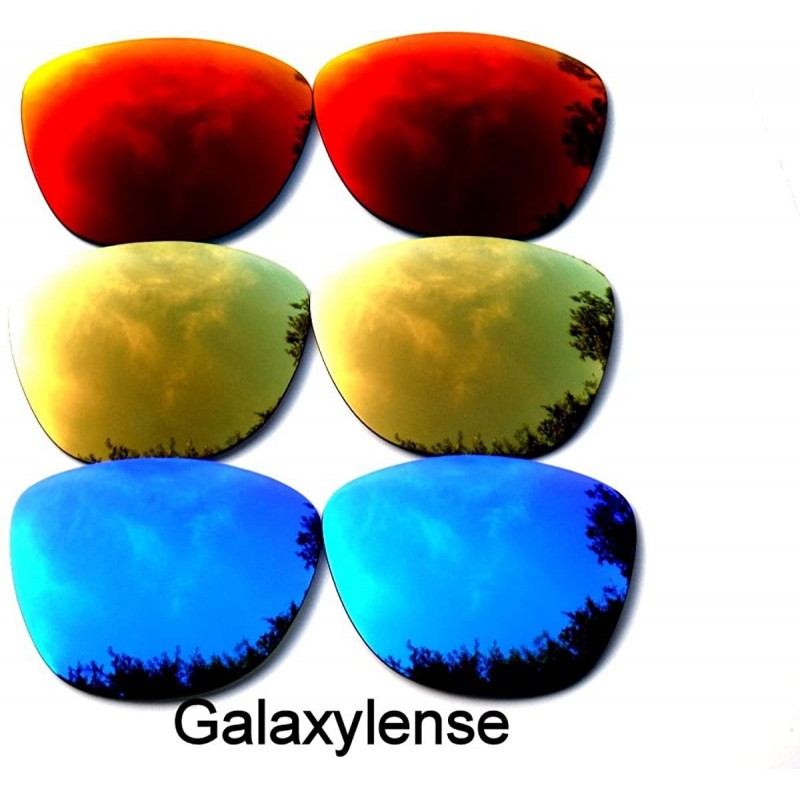 Oversized Replacement Lenses for Oakley Frogskins Blue&Gold&Red&Purple Color Polarized 4 Pairs-! - Blue&gold&red - CK125VOY7P...