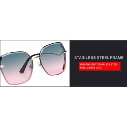Aviator Classic fashion frameless sunglasses- metal frameless classic aviator glasses - D - CU18SCZ27CD $51.36