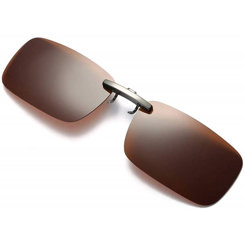 Sport Aviator Sunglasses Detachable Driving Polarized - Coffee - C518UKXOMUO $9.25